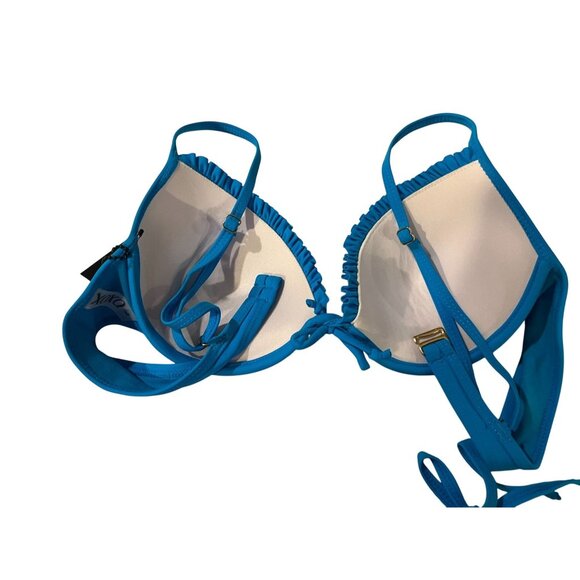 XOXO Blue Ruffled Bikini Set Size L - Picture 15 of 16